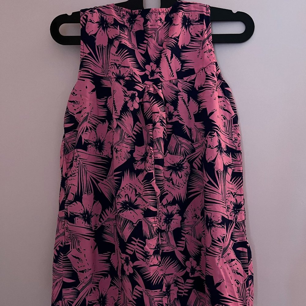 [NWOT] Chic Pink and Blue Neon Sleeveless Top with attachable sleeves. - Picture 2 of 5